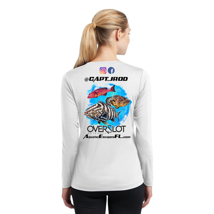 Aquatic Escapes Ladies Long Sleeve Performance Grouper